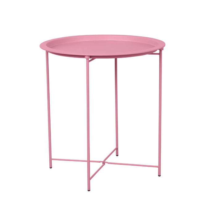 Ronis Kodu Metal Tray Side Table Pink