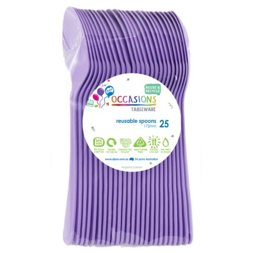 Reusable Spoons Lavender 25pk