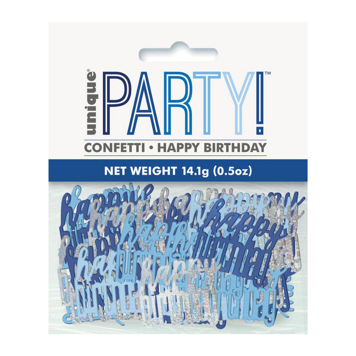 Blue Happy Birthday Foil Confetti 14g (0.5oz)