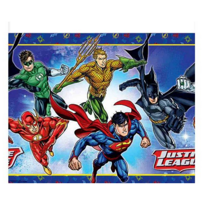 TABLE COVERS™ Justice League Plastic Table Covers (137cmx243cm)