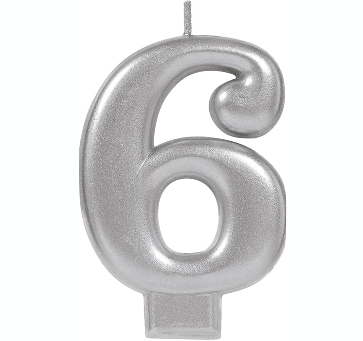 #6 Silver Metallic Numeral Can