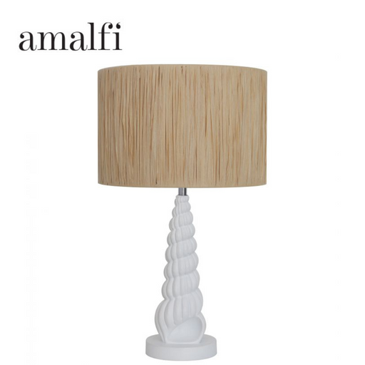 Amalfi Shell Table Lamp White 28x28x54.5cm