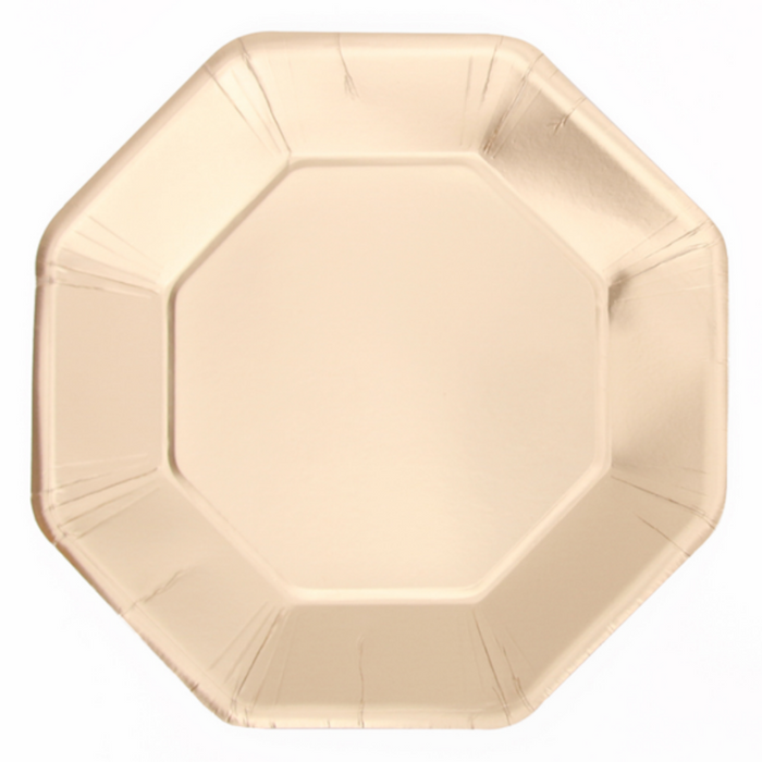 Foiled Plates Gold 23Cm Pk Of 12