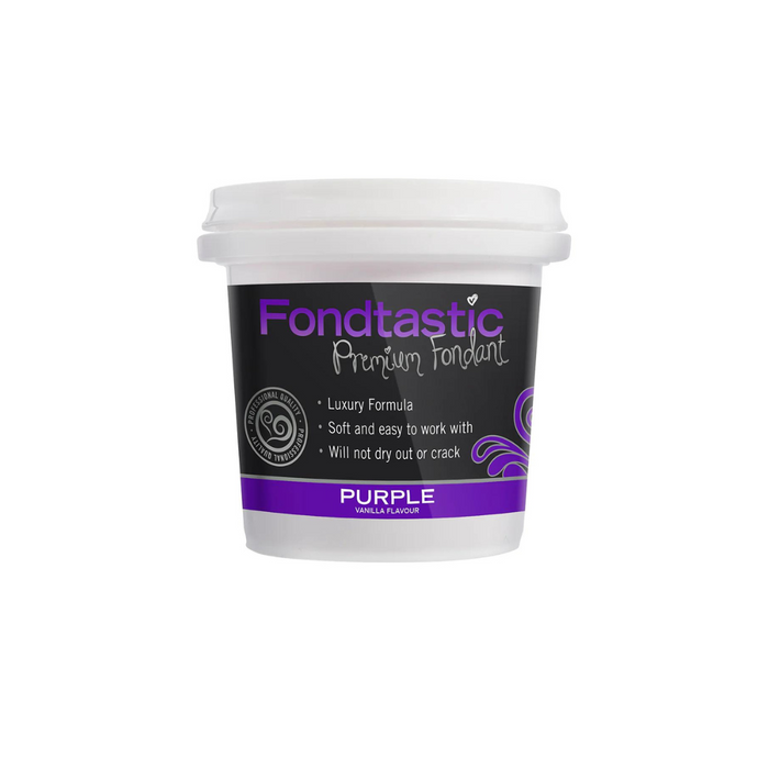 Fondtastic Vanilla Flavoured Fondant Purple 8oz/226g