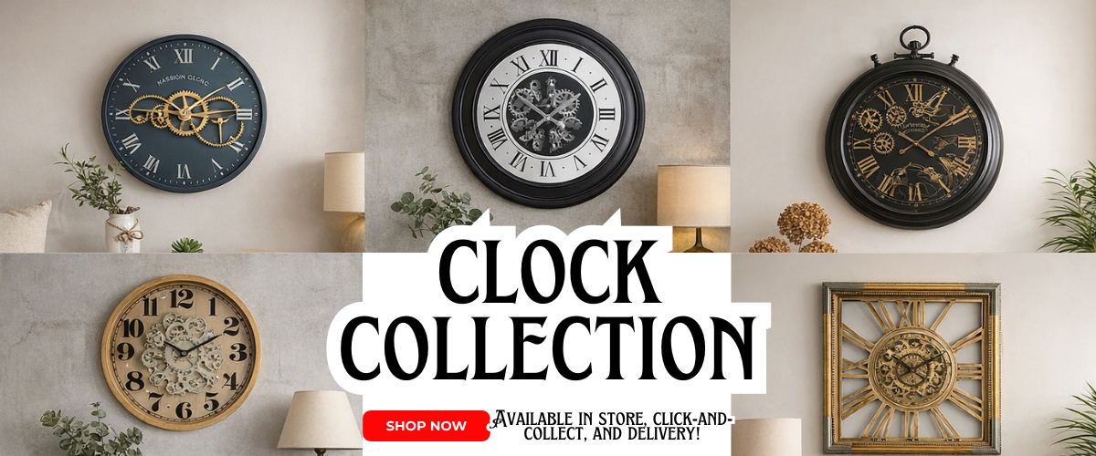 Stylish wall clocks and tabletop clocks collection featuring modern, classic, and decorative designs for every home and office space.
