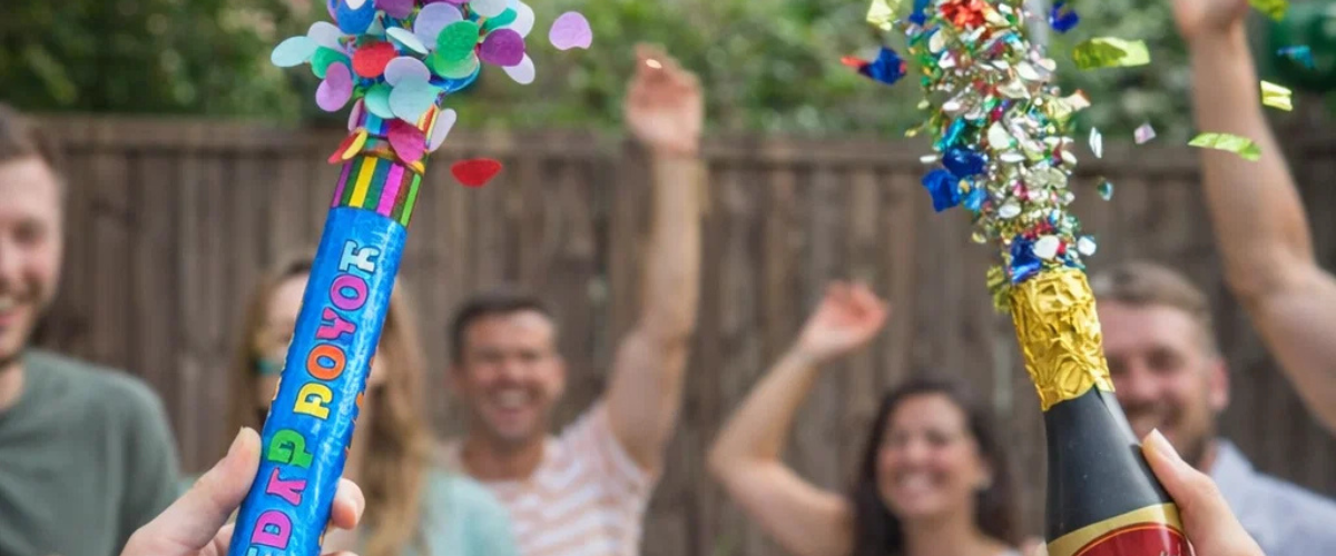 New Year Poppers and Confetti