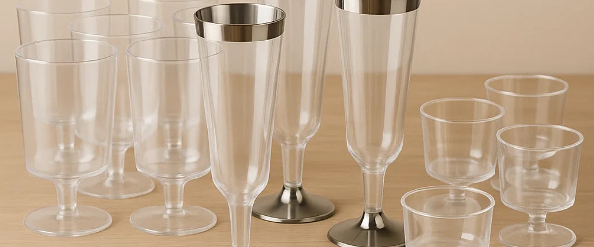 New Year Cocktail & Wine Glasses