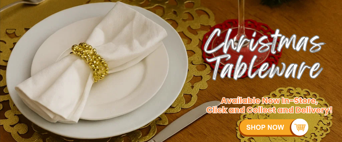 Christmas tableware and candlelight collection with festive dinnerware and decorative candles