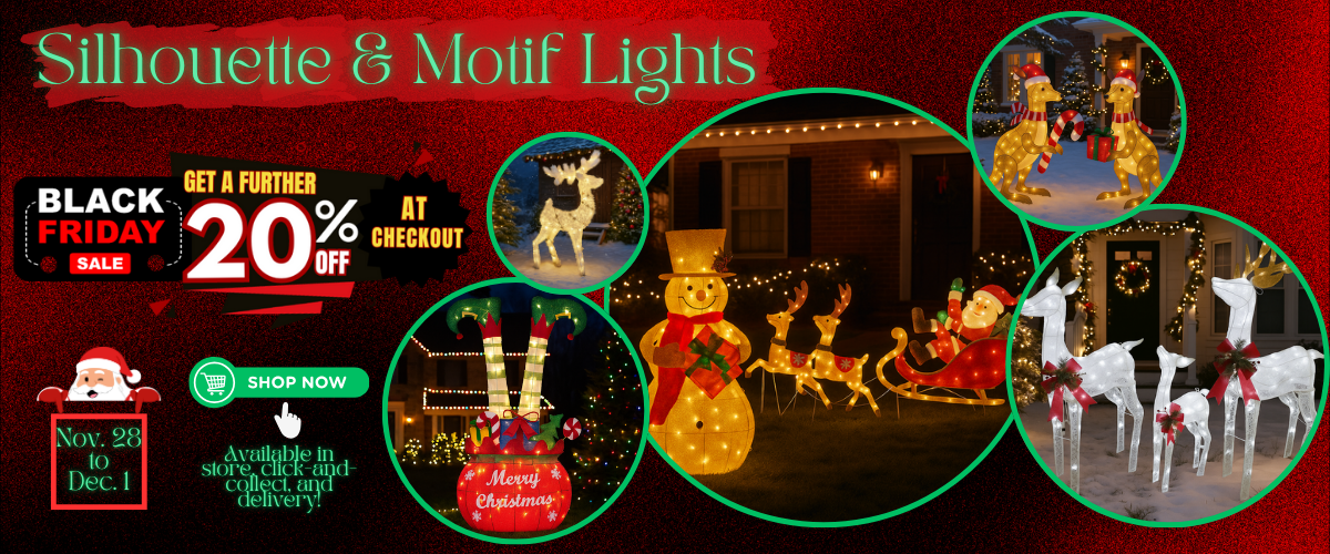 Black Friday Sale! Silhouettes & Motif Christmas Lights 20% OFF