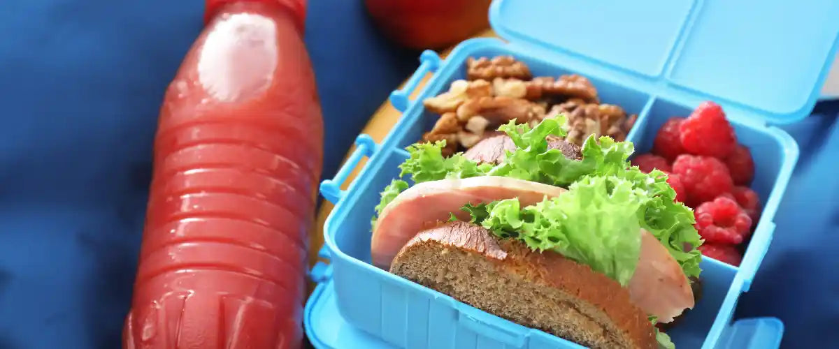 Lunch essentials set with bento box, lunch bag and water bottle