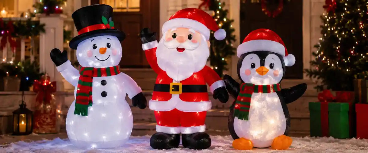 Christmas Animated Character featuring a festive holiday figure with cheerful seasonal details, designed to add movement and charm to Christmas displays.