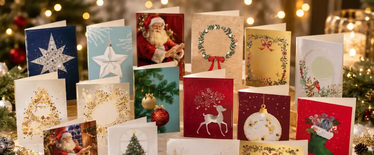 Christmas cards featuring festive greetings, seasonal designs and heartfelt messages for family, friends and holiday gift giving.
