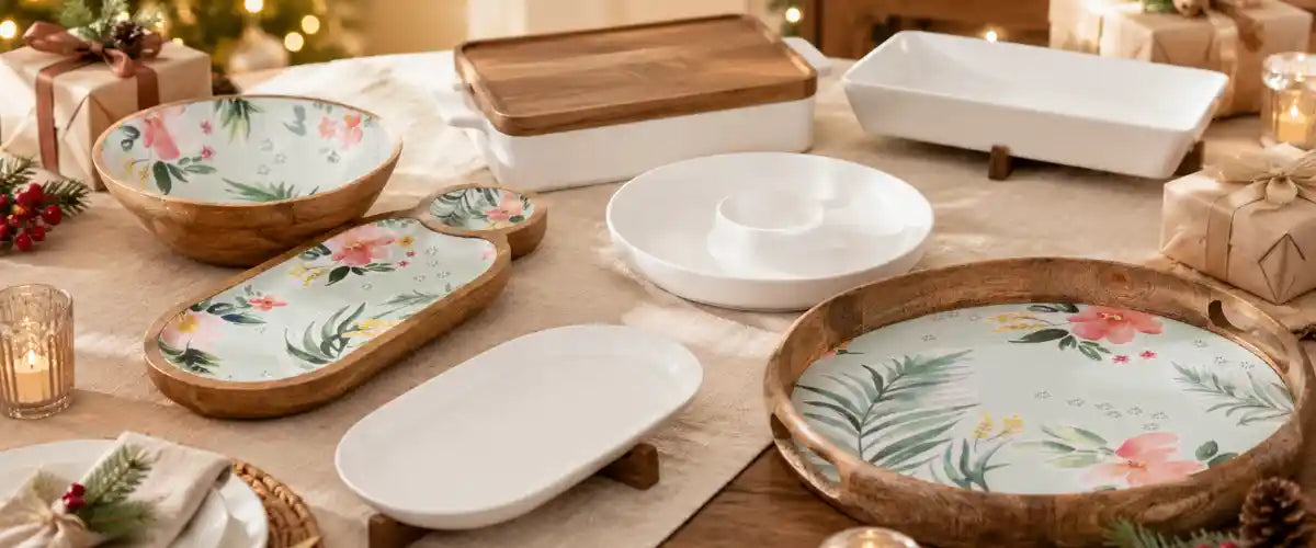 Christmas gift ideas from Ladelle and Tempa featuring festive serveware, tableware and stylish homeware gifts for holiday entertaining.