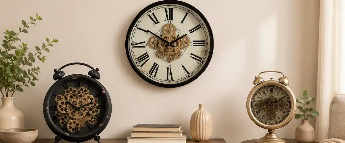 Elegant Clocks Collection featuring stylish wall clocks, mantel clocks and decorative timepieces designed to add sophistication and practical function to home interiors.