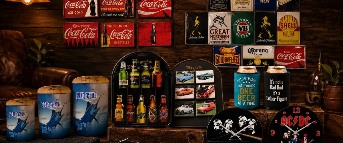 Father’s Day Artful Gifts featuring creative mugs, drinkware, decorative homewares, keepsakes and novelty gift ideas for dads in Australia.
