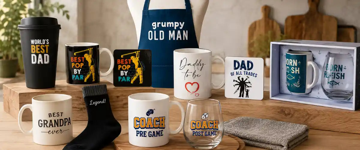 Father's Day Kitchenware collection featuring premium cookware, BBQ tools, kitchen gadgets, knives, coffee accessories and practical gifts for dads in Australia.