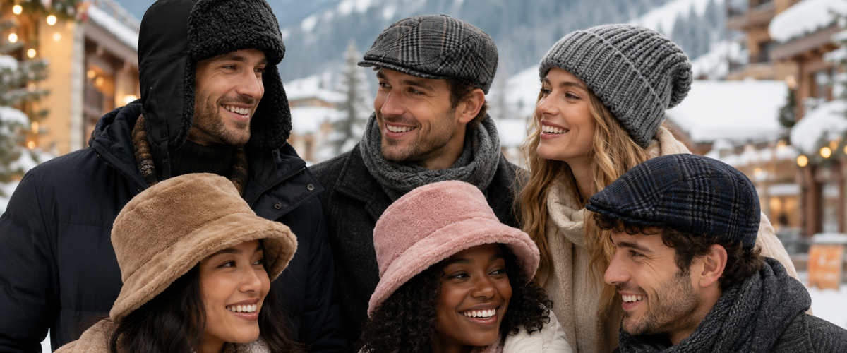 Winter caps and hats for men, women and kids in cosy cold weather styles.
