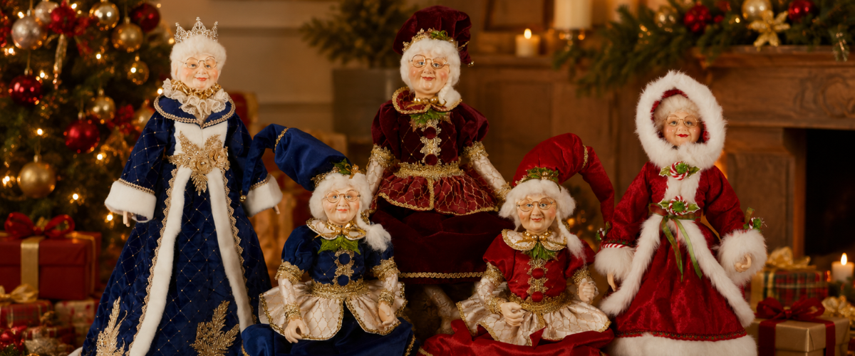 Mrs Claus Christmas decoration for holiday displays