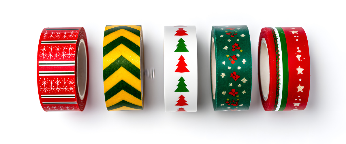 Christmas Sticky Tapes – festive adhesive tapes for gift wrapping, crafting, and holiday décor