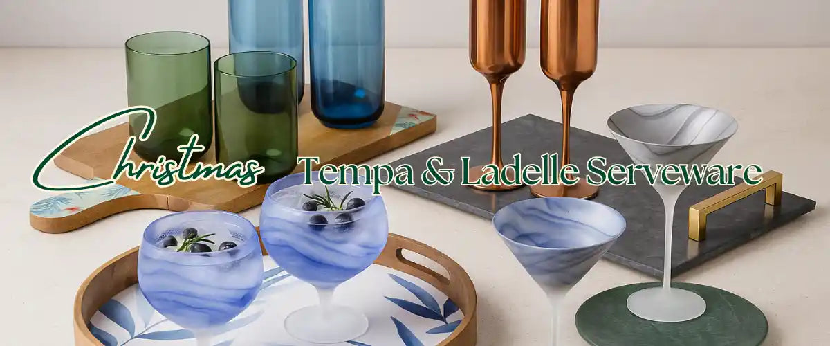 Ladelle and Tempa Christmas serveware featuring festive platters, serving bowls and table accessories for holiday dining and entertaining.