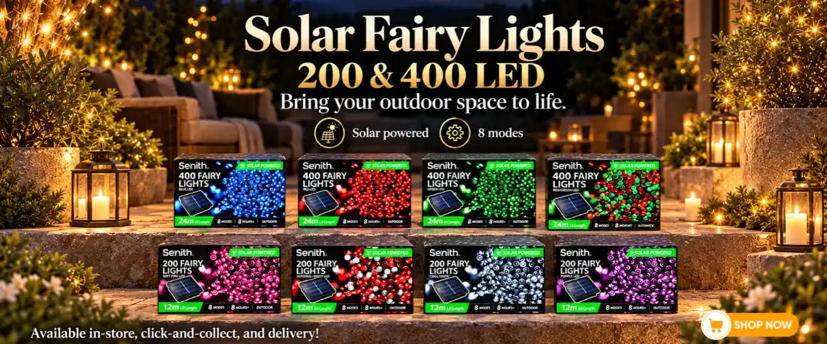 200 & 400 LED Solar Fairy Lights Collection