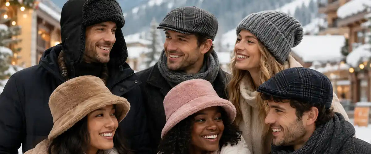 Winter caps and hats collection featuring warm, comfortable headwear for everyday cold-weather wear and outdoor activities.