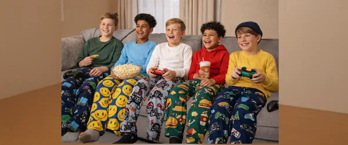 Winter Lounge Pants collection featuring warm fleece, brushed and relaxed-fit pyjama pants for men and women in Australia.