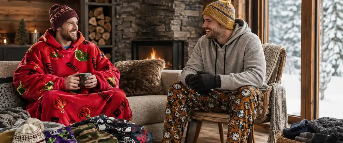 Winter Men's Apparel collection featuring thermal clothing, hoodies, jackets, fleece tops, gloves, beanies and winter accessories for men in Australia.