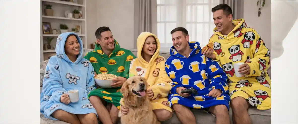 Winter Hoodies collection featuring cosy fleece, sherpa-lined and oversized hoodies for women, men and children during the colder months.