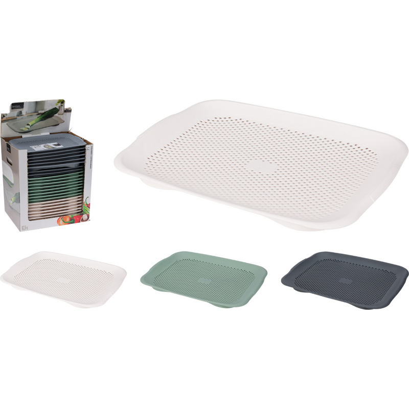 strainer cutting board in 3 assorted colours