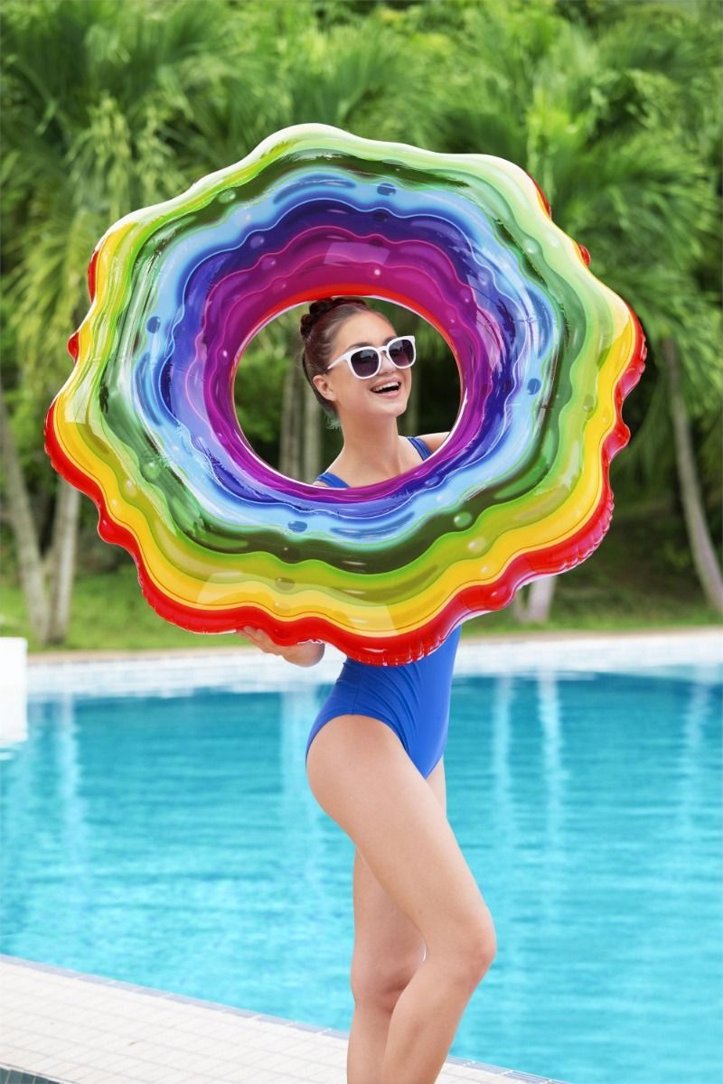 Rainbow Swim Ring 115cm