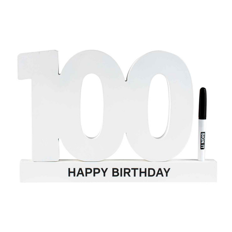 Ronis 100th White Signature Block Black Text