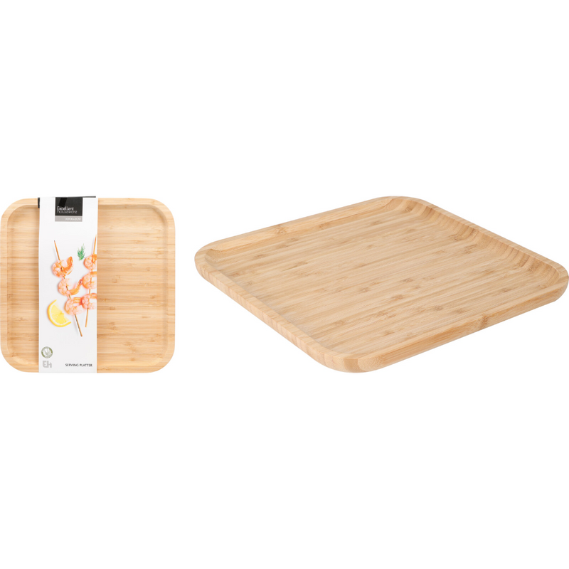square serving tray measuring 30 x 30 x 2cm