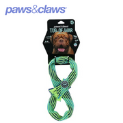 Tug-Of-War Infinity Ropew/ Squeakers Blue/Green 33cm