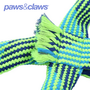 Tug-Of-War Infinity Ropew/ Squeakers Blue/Green 33cm