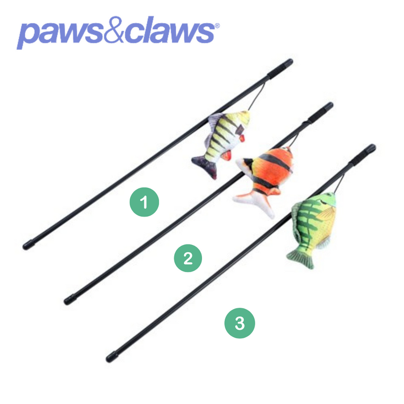 Fish Plush Cat Dangler 3 Asstd 45cm