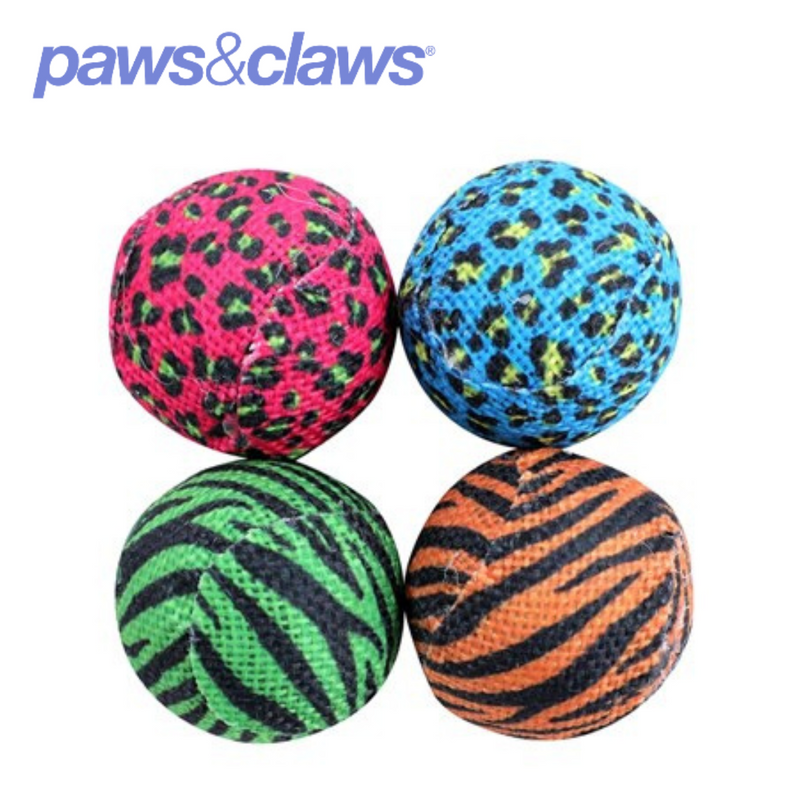 Cara Cat Burlap Balls 4cm 4pk