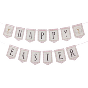 Pink Gingham Easter Bunting