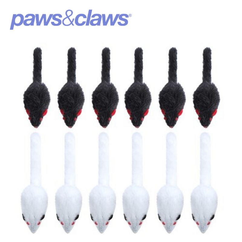 Plush Mice Cat Toy 12pk