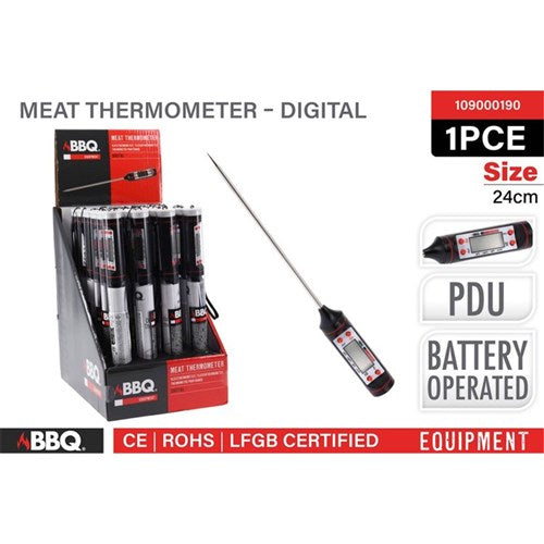Digital meat thermometer stainless steel