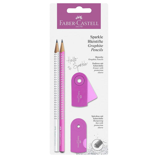Faber Castel Pencil set Sparkle pearl pink and white pencils