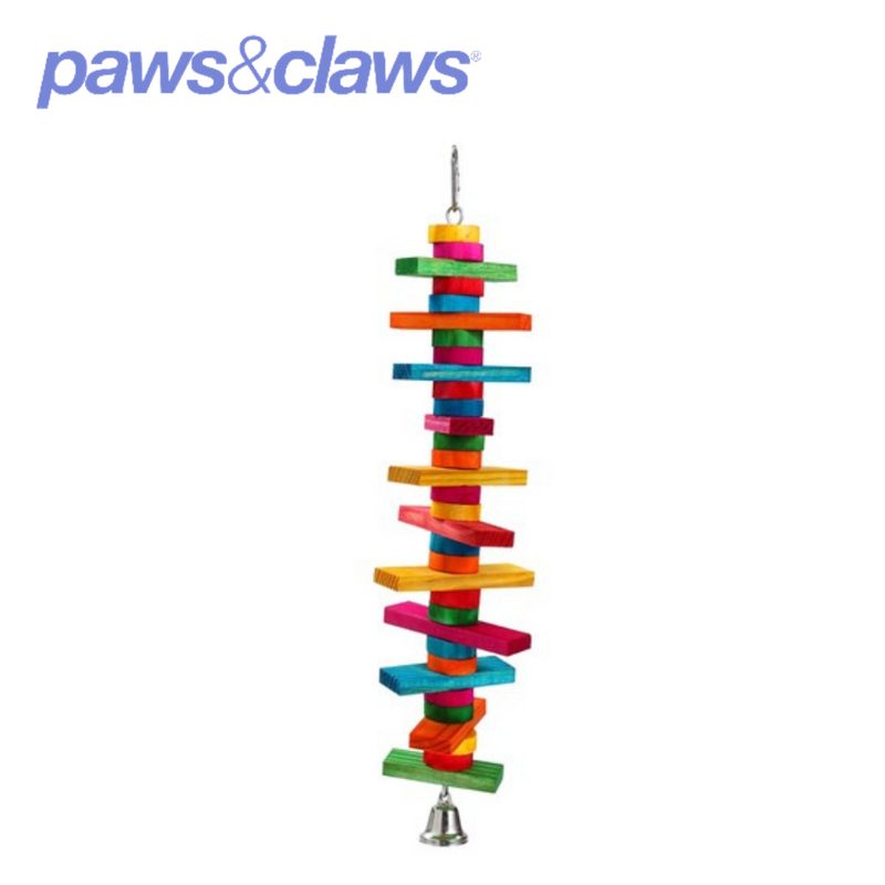 Parrot Wood Spinning Toy Large W/ Bell 39x10cm