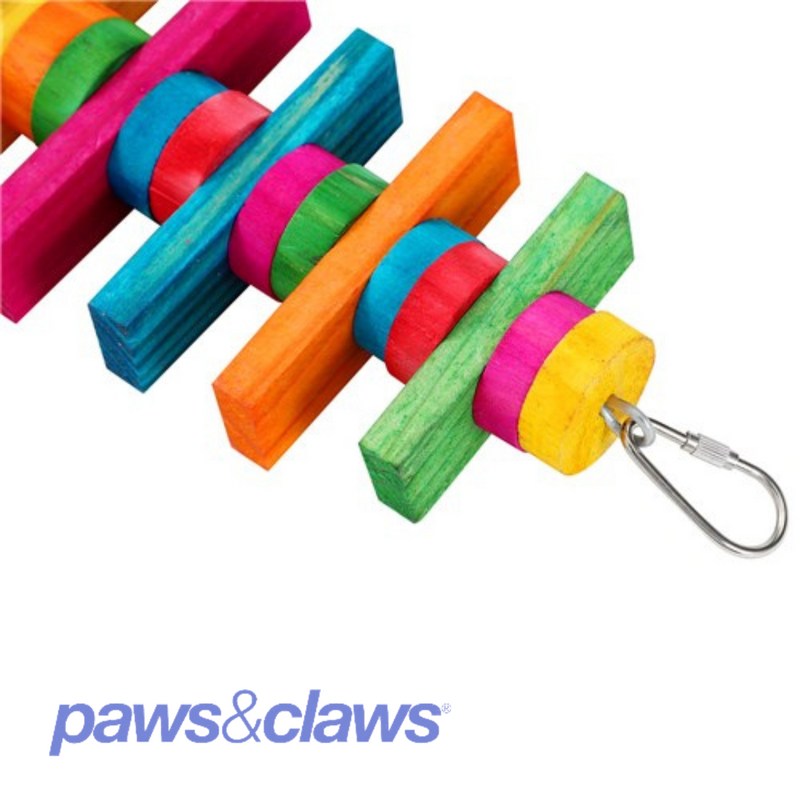 Parrot Wood Spinning Toy Large W/ Bell 39x10cm