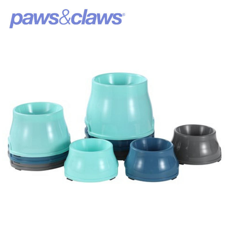 Pet Essentials Elevated Bowl Medium 3 Asstd Cols 19x12cm 600ml