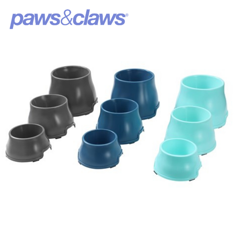 Pet Essentials Elevated Bowl Medium 3 Asstd Cols 19x12cm 600ml