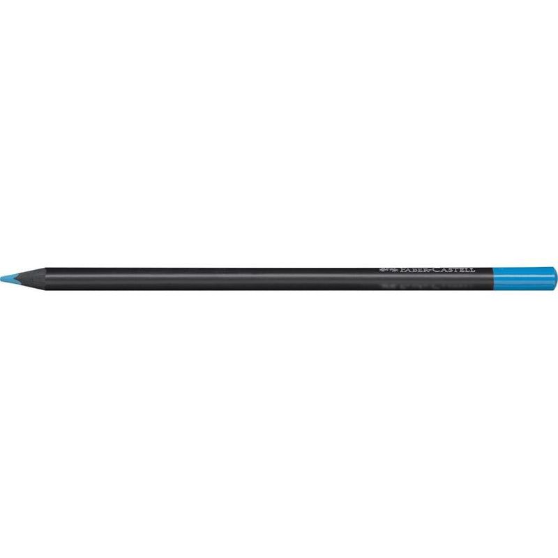 Blue pencil on a white background
