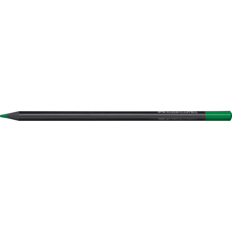 Green pencil on a white background