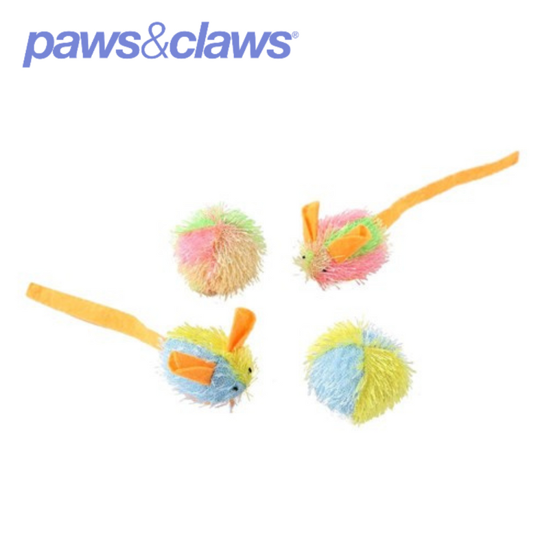 Furry Cat Toy 4pk
