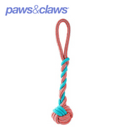Stretch And Fetch TPR + Braided Rope Knot Ball Tugger 42x7x7cm