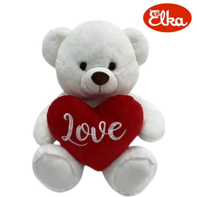 Bear Belle with Heart White 20cm